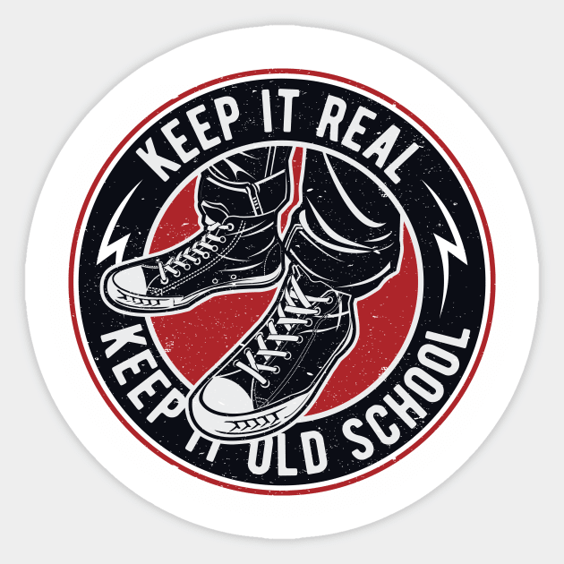 Keep It Old School Sticker by Rebus28